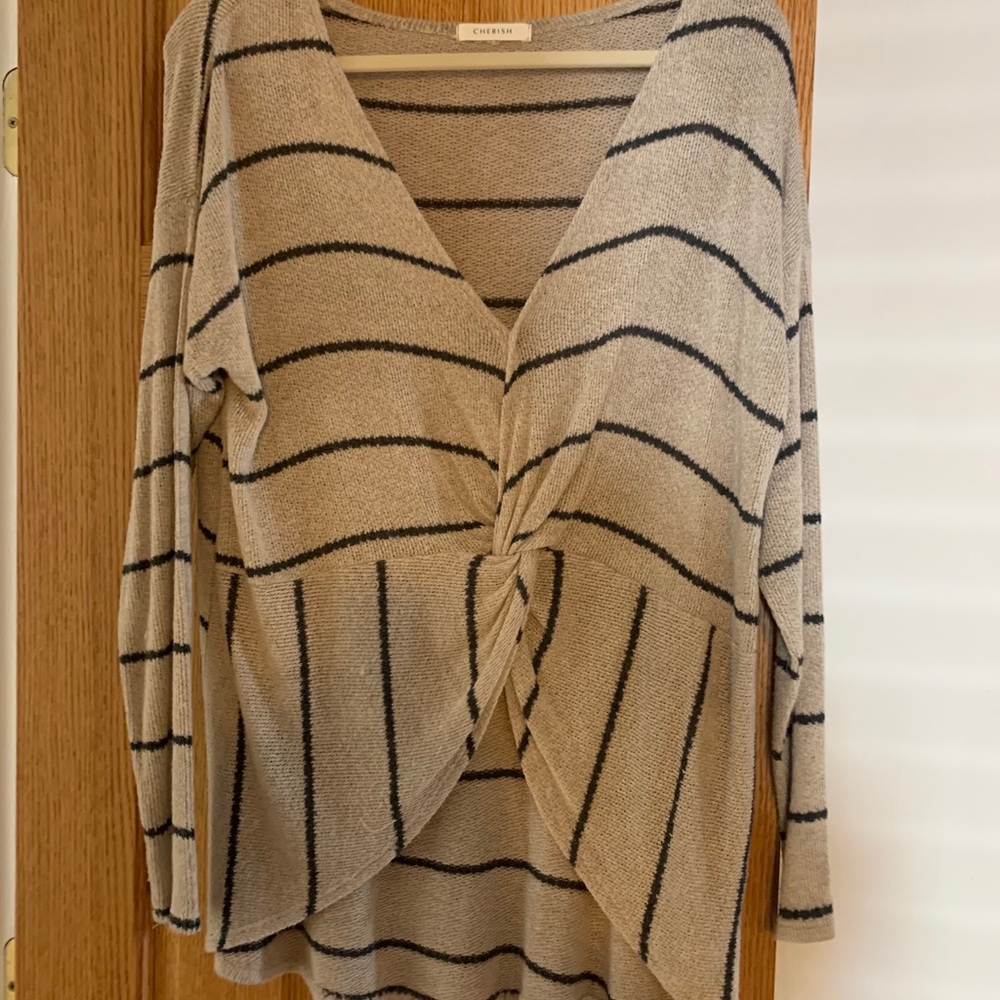 Oversized Front Knot Sweater - Size Small